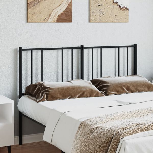 vidaXL Metal Replace Headboard Black 135 cm