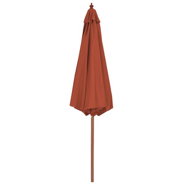 vidaXL Garden Parasol with Wooden Pole 300 cm Terracotta