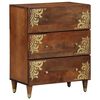 vidaXL Bathroom Cabinet Set with Drawer 3 pcs Honey Brown and Gold
