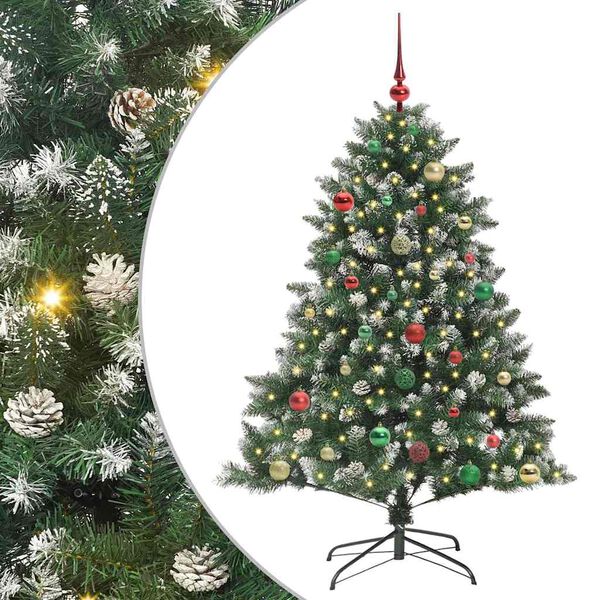 vidaXL Artificial Christmas Tree with 150 LEDs with Stand Green 150 cm