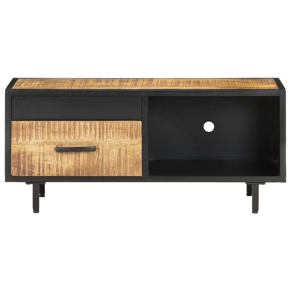 vidaXL TV Cabinet 90x30x40 cm Rough Mango Wood