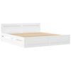 vidaXL Bed Frame with Drawer White 193 x 203 cm Engineered Wood