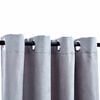 vidaXL Blackout Curtains with Metal Rings 2 pcs Grey 140x245 cm