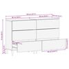 vidaXL Sideboards 2 pcs 60x33.5x75 cm Solid Wood Mango