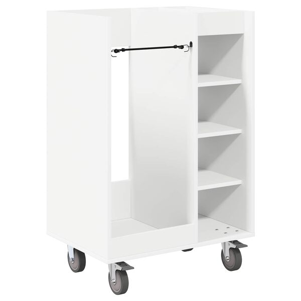 vidaXL Golf Cabinet with Wheel Plain White 65 x 45 x 98 cm