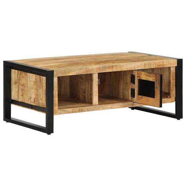 vidaXL Coffee Table 90x50x36 cm Solid Rough Wood Mango