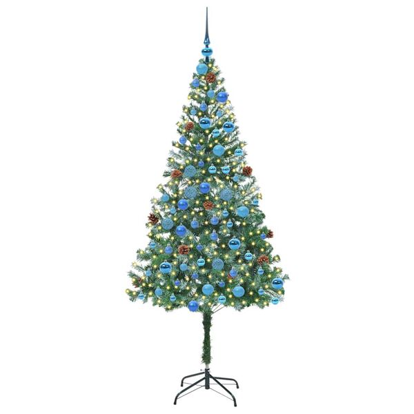vidaXL Artificial Christmas Tree with Stand Green 180 cm PVC and Steel