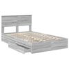 vidaXL Storage Bed Grey Sonoma 120 x 200 cm Engineered Wood