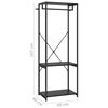 vidaXL Wardrobe Black 60x40x167 cm Metal and Engineered Wood