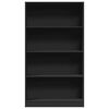 vidaXL Bookcase Black 80x24x143 cm Engineered Wood