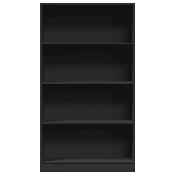 vidaXL Bookcase Black 80x24x143 cm Engineered Wood