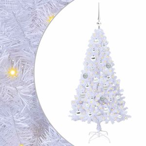 vidaXL Artificial Christmas Tree White 120 cm PVC and Steel
