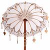 vidaXL Balinese Parasol Cream 95 x 95 x 260 cm Cotton and solid wood