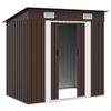 vidaXL Garden Storage Shed Brown 194x121x181 cm Steel