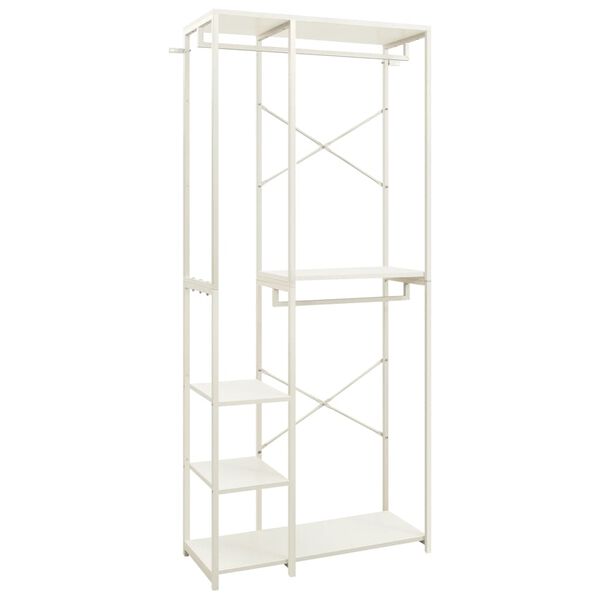 vidaXL Wardrobe White 90x40x213 cm Metal and Engineered Wood