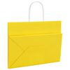 vidaXL Paper Bags 50 pcs with Handles Yellow 32x17x25 cm