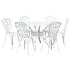 vidaXL Garden Dining Set 7 pcs White Aluminium