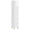 vidaXL Cabinet Set 2 pcs High Gloss White Engineered Wood
