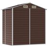 vidaXL Garden Shed Brown 191x130x198 cm Galvanised Steel