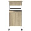 vidaXL Kitchen Trolley Sonoma Oak 56x43x89.5 cm Engineered Wood