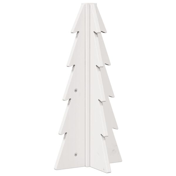 vidaXL Wooden Christmas Tree for Decoration White 49 cm Solid Wood Pine