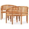 vidaXL 3 Piece Banana Garden Lounge Set Solid Teak Wood