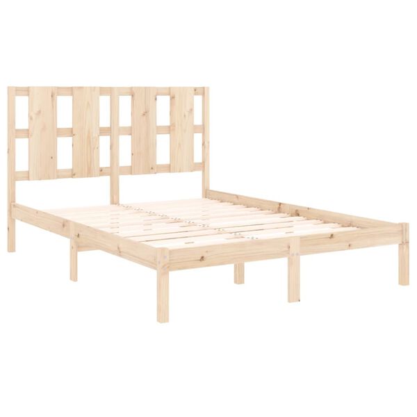vidaXL Bed Frame without Mattress 135x190 cm Double Solid Wood