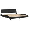 vidaXL Bed Frame "Dover" Black 180x200 cm Super King Faux Leather