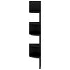 vidaXL Wall Corner Shelf Black 19x19x123 cm Engineered Wood