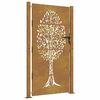 vidaXL Garden Gate 100x200 cm Corten Steel Tree Design