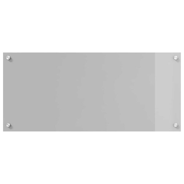 vidaXL Kitchen Backsplash Light Grey 90 x 40 cm Tempered Glass