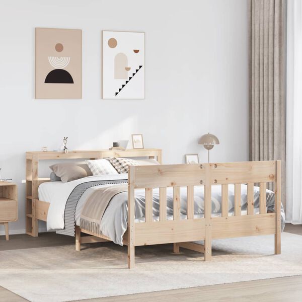 vidaXL Bed Frame without Mattress 140x200 cm Solid Wood Pine