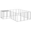 vidaXL Dog Kennel Silver 8.47 m² Steel