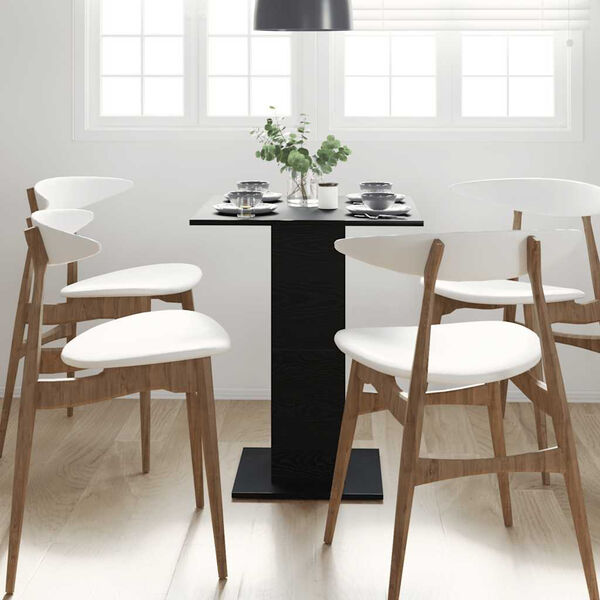 vidaXL Bistro Table Black Oak 60x60x75 cm Engineered Wood
