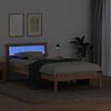 vidaXL Bed Frame with Headboard Brown 80 x 200 cm Solid Pine Wood