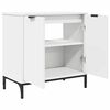 vidaXL Bathroom Furniture Set 3 pcs White Engineered Wood and Metal