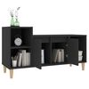 vidaXL TV Cabinet Black 100x35x55 cm Engineered Wood