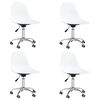 vidaXL Swivel Dining Chairs 4 pcs White PP