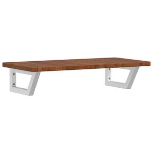 vidaXL Basin Shelf Wall Mounted Steel and Solid Wood Oak