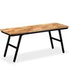 vidaXL Bench Reclaimed Teak and Steel 110x35x45 cm