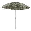 vidaXL Fishing Umbrella Camouflage 300 x 240 cm Oxford Polyester