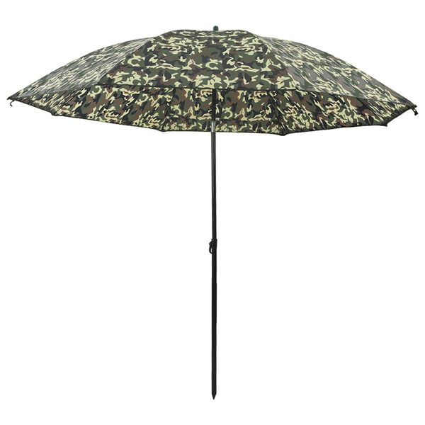 vidaXL Fishing Umbrella Camouflage 300 x 240 cm Oxford Polyester
