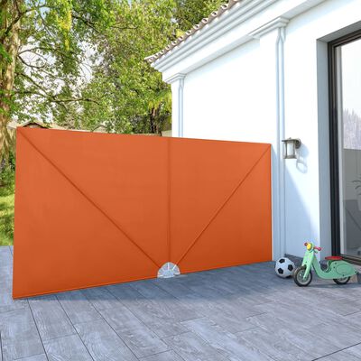 vidaXL Collapsible Terrace Side Awning Terracotta 400x200 cm