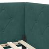 vidaXL Corner Bed Frame with Headboard Dark Green 100 x 200 cm Velvet