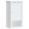 vidaXL Bathroom Wall Cabinet | White | Solid pine wood, engineered wood, metal