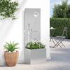 vidaXL Garden Privacy Screen Sliver 50 x 140 cm Stainless steel
