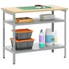 vidaXL Work Table Grey 100 x 55 x 85 cm Steel and Engineered Wood