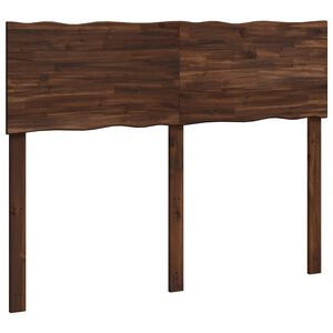 vidaXL Live Edge Headboard ROSTOCK Dark Brown 120 cm Solid Acacia Wood