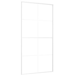 vidaXL Sliding Door ESG Glass and Aluminium 102.5x205 cm White