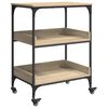 vidaXL Kitchen Trolley Sonoma Oak 60 x 41 x 80.5 cm Engineered Wood